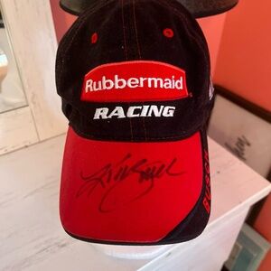 Autographed Kurt Busch Rubbermaid Racing Black and Red Hat